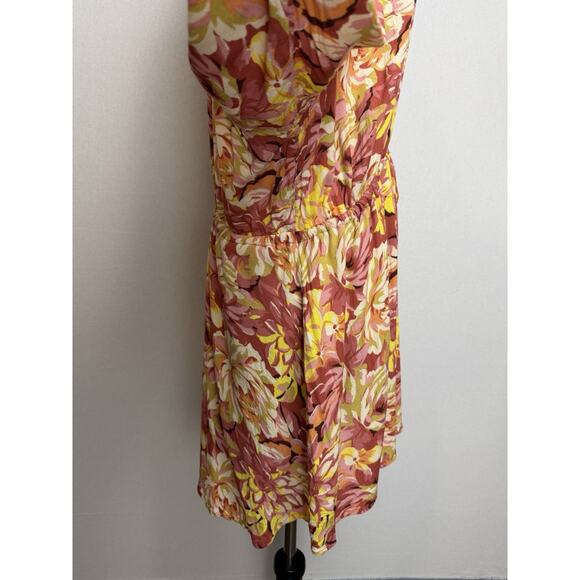 Torrid Plus SZ 4 Blouse Top Floral Ruffled V-Neck Long Sleeves Drawstring Waist - Picture 6 of 15